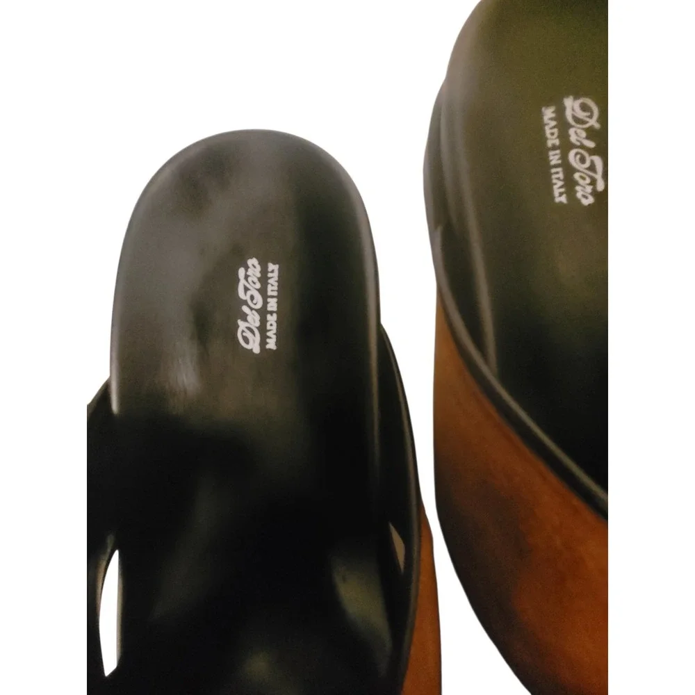 Italian Leather Mens Tan Del Toro Amalfi Crossover Sandal‎ NEW